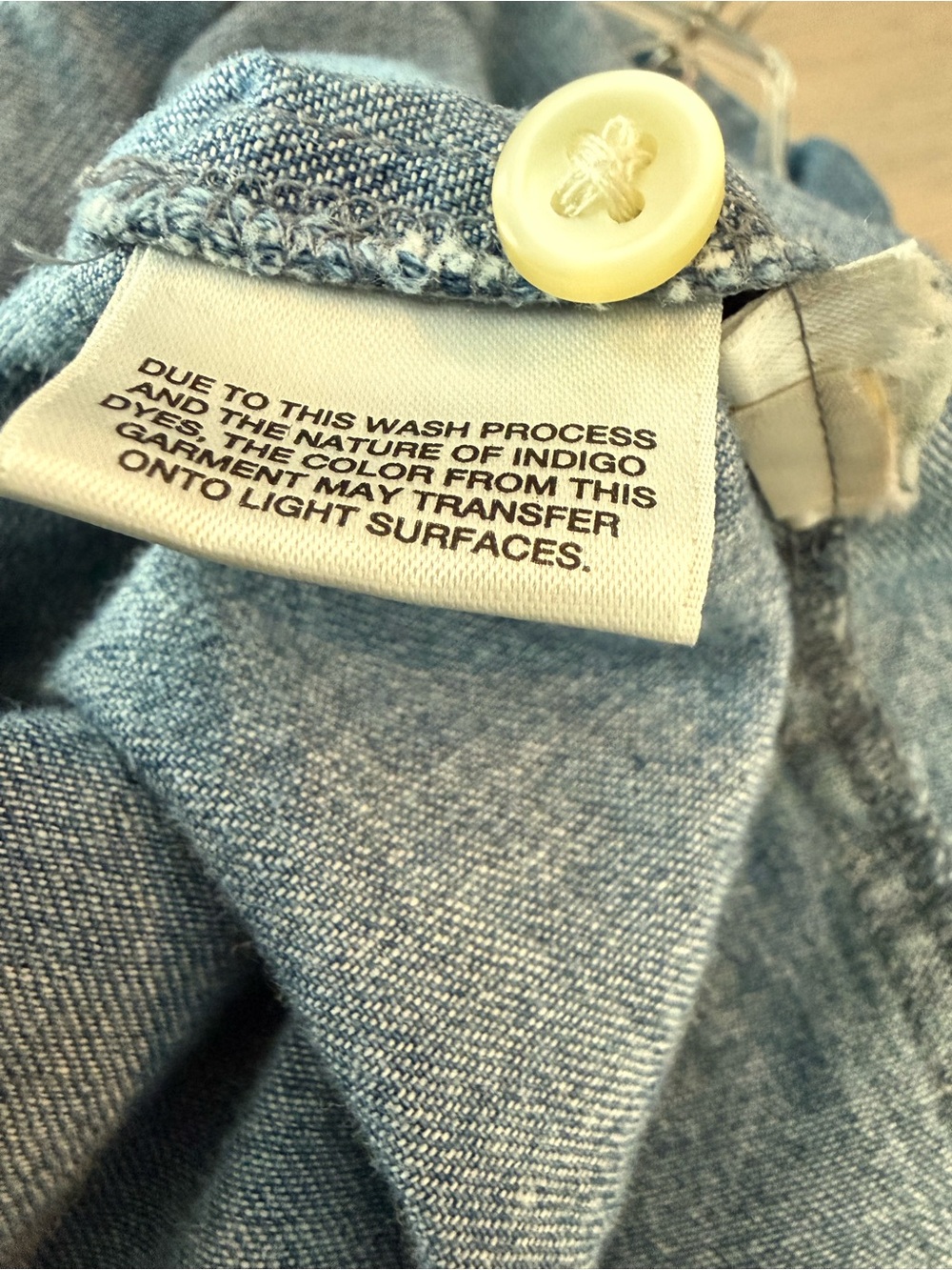 J.Crew Popover Shirt Size 8 Blue Denim Chambray Band Collar - Picture 5 of 5